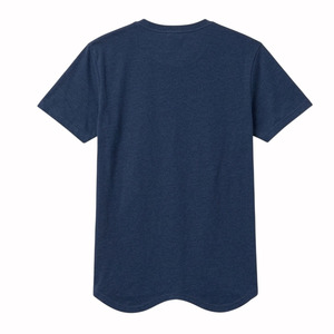 Short <b>Sleeve</b> V-Neck Men's T-Shirt Casual Cotton Blend <b>Undershirt</b> Classic Fit Tee with Curved Hem - Product Image 5