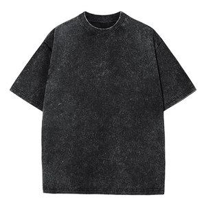 Camiseta con Efecto Ácido Más Vendida, 100% Algodón, Calidad Premium, Cuello Redondo, Corte Regular, Transpirable, Informal, para Venta en Línea - Product Image 1