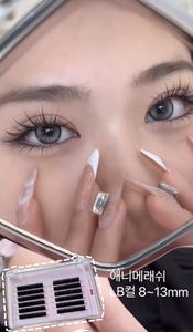 Extensiones de Pestañas de Anime, Diseño Coreano, Material PBT, Hechas a Mano, 0.07mm, Longitud Única, Negro Mate, con Púas, en Bandeja - Product Image 4