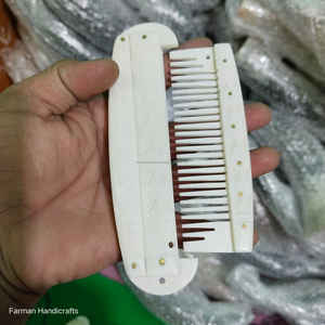 Peine para Barba Vikingo de Hueso de Búfalo con Tapa de Hueso, Hecho a Mano, Ecológico, Blanco, 14 Pulgadas, Accesorio de Aseo Moderno de Primera Calidad al Mejor Precio - Product Image 2