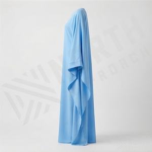 Nouvelles Robes Amples pour Femmes avec Coutures Contrastées, Manches Chauve-Souris, Abaya, Robe Longue Musulmane, Vêtements Islamiques Modestes - Product Image 3