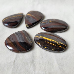 Natura Best Quality Black <b>Iron</b> Tiger Oval Cut Agate Stone Jewelry Wholesale Price Handmade Natural 25-35mm <b>5</b>-9g Bulk Supply - Product Image 4
