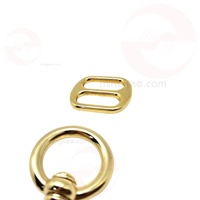 Set Kalung Anjing Ming Kee Metal 23.5-26mm 1 Inch Bebas Timbal Bebas Nikel Paduan Seng D Ring Hook Slide Buckle OEKO-TEX