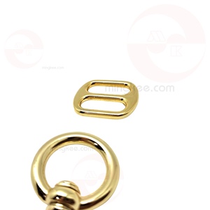 Ming Kee Metal 23.5-26mm 1 Inch Lead Free Nickel Free Zinc Alloy D Ring <b>Hook</b> Slide Buckle Animal Dog Collar Set OEKO-TEX - Product Image 2
