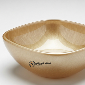 ชามเสิร์ฟตกแต่งสีทองหรูหรา – ชามสลัดเคลือบโลหะทันสมัยสำหรับโต๊ะอาหาร ห้องครัว และตกแต่งบ้าน - Product Image 2