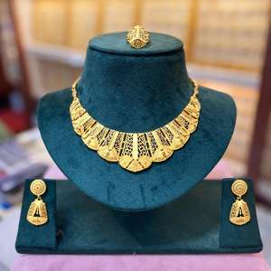 MOLL JEWELLERS - Collar de Cadena de Cobre Chapado en Oro con Circonitas Naturales y Diseño de Hoja, 16 Pulgadas, Certificado para Bodas, para Mujer - Product Image 1