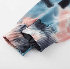 Sweat-shirt à capuche unisexe Tie-Dye avec logo frontal, coupe classique, en polyester tricoté, décontracté, pour l'automne, avec poche - Product Image 4