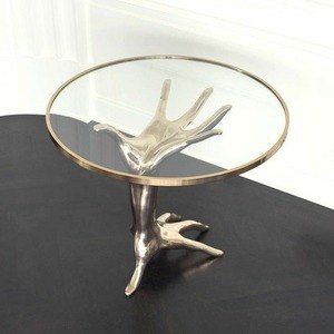 Mesa de Centro de Metal Contemporánea con Superficie Metálica, Moderna y Decorativa, No Plegable, Mueble para Sala de Estar, Garantía N/a, M F INTERNATIONAL - Product Image 3