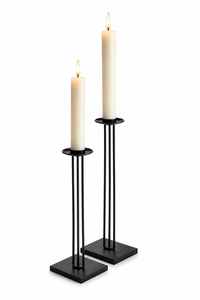 Support de bougie en fer fait main noir mat durable, grand modèle, pour mariage et dîner de Noël, décoration intérieure - Product Image 4