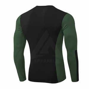 เสื้อรัดกล้ามเนื้อแขนสั้นสำหรับผู้ชาย ขายส่ง เหมาะสำหรับ MMA BJJ ฝึกซ้อม แห้งเร็ว ระบายอากาศได้ดี ชุดออกกำลังกาย - Product Image 3