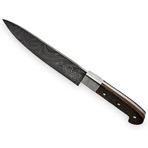 Cuchillo de Chef de Acero de Damasco de Lujo, Forjado a Mano, Ecológico y Duradero, con Mango de Madera para Uso Profesional en la Cocina - Product Image 4