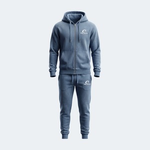 Breathable Solid Color Regular Fit 100%Cotton <b>Winter</b> <b>Wear</b> <b>Men</b> Tracksuit Set Custom Embroidery Logo New Arrival - Product Image 6