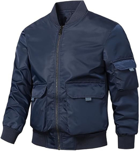 Chaqueta Bomber de Invierno para Hombre, Moderna, Ecológica, Transpirable, de Alta Calidad, con Cuello Alto, Abrigo Cálido Estilo Aviador, Precio de Fábrica al por Mayor - Product Image 3