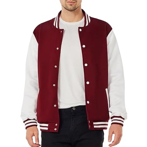 Wholesale Custom High Quality Fashion Causal Slim Fit Windproof 100% Polyester Fabric Baseball Varsity jacket for <b>men</b> 2026 - Product Image 2