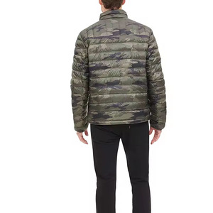 Look New Men's Lightweight Camo Puffer Jacket water-resistant quilted <b>bubble</b> <b>coat</b> warm winter and stylish streetwear look - Product Image 4