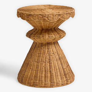 Nouvelle table d'appoint en rotin tressé à la main, tabouret d'appoint en osier naturel, table d'appoint sculpturale pour salon, chambre, décoration intérieure - Product Image 1