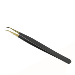 Pinces professionnelles pour extensions de cils avec pointes en fibre - Product Image 2