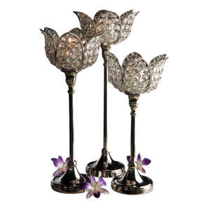 Handmade 3 Arm Gold Crystal Candelabra Wedding Centerpiece <b>Tall</b> Metal <b>Candle</b> Holder Stand For Luxury Home Table Decoration - Product Image 4