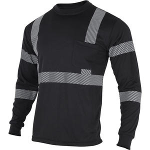 Camisa de Trabajo de Alta Visibilidad con Franjas Reflectantes Clush Industries, Poliéster/Algodón, Transpirable, Manga Larga, para Construcción - Product Image 4