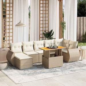 Conjunto de Sofás de Jardín Color Beige - Product Image 1