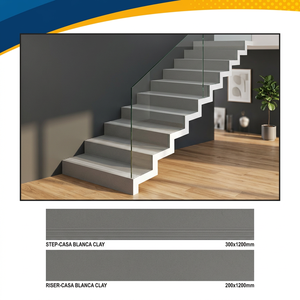 Azulejos de Porcelana de Lujo de 200x1200 mm, Antideslizantes, Semi-Mate, para Escaleras Exteriores Rústicas, con Textura de Imitación Piedra - Product Image 5