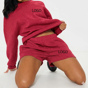 Conjunto de Dos Piezas Premium para Mujer, Camiseta de Manga Corta y Pantalones Cortos, Corte Regular, Estilo Urbano, Ecológico, Transpirable, Ropa de Dormir de Algodón - Product Image 1