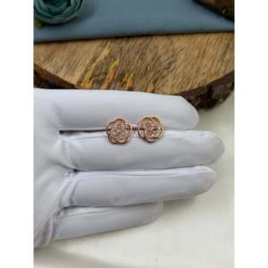 Fashion Stud Earrings-Jayanti Rose Gold <b>Indian</b> Ethnic Artificial <b>Jewellery</b> - Product Image 2