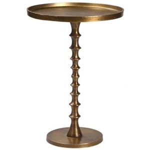 Table d'appoint compacte en métal finition or, élégante, idéale pour appartements, chambres, salons, hôtels et restaurants - Product Image 2