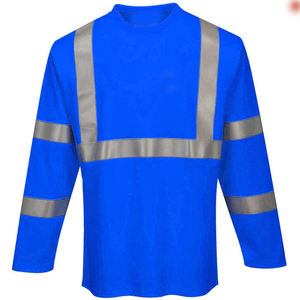 Vêtements de travail haute visibilité, chemises réfléchissantes pour la sécurité dans la construction, légères, respirantes, col rond, logo personnalisé, fabrication OEM - Product Image 5