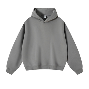 Custom <b>Men</b> Heavyweight Blank Oversized Streetwear Hoodie Wholesale Cotton Drop Shoulder Plain <b>Pullover</b> Fleece Supplier Loose Fit - Product Image 3
