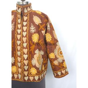 Wholesale Embroidered Breathable Cotton Lining Eco-Friendly Quick Dry Cotrise <b>Jackets</b> Unisex Coat for Autumn Ethnic Regular - Product Image 3