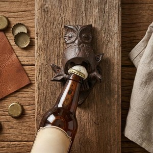 Abridor de Botellas de Pared con Diseño de Búho Vintage, Abridor de Cerveza de Hierro Fundido, Accesorios Rústicos para Bar, Decoración del Hogar, Regalo - Product Image 4