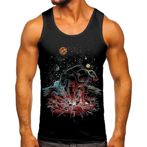 Camiseta sin Mangas Deportiva para Hombre, Personalizada al por Mayor, para Entrenamiento, con Estampado por Sublimación, Transpirable - Product Image 1