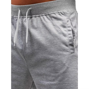 Pantalones Cortos Deportivos para Hombre, Corte Holgado, Color Gris Claro, Cintura Elástica, Bolsillos Profundos, Tela Suave, Estilo Deportivo y Casual, Ropa Deportiva de Verano - Product Image 3