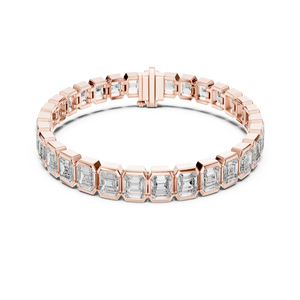 Luxury Men's Rhodium Plated Yellow Gold Round Cut and Marquise Diamond <b>Bracelet</b> IGI Certified Anniversary Wedding Jewelry - Product Image 6