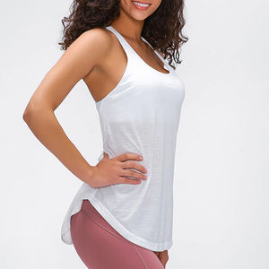 Gilet de sport sans manches pour femme avec soutien-gorge intégré et coussinets amovibles Décorations en dentelle et pompon Gilet athlétique - Product Image 6