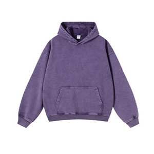 เสื้อฮู้ดดี้โอเวอร์ไซส์สีดำฟอกยีนส์สไตล์วินเทจ หนานุ่ม ใส่ได้ทั้งชายหญิง สตรีทแวร์ ขายส่งเสื้อผ้าสตรีทแวร์ - Product Image 3