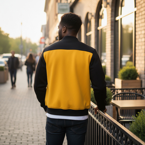 Chaquetas Varsity Personalizadas para Hombre al por Mayor, Chaqueta Varsity de Lona de Alta Calidad con Logotipo Personalizado, Servicio OEM - Product Image 3