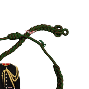 Cordon tressé pour robe de cérémonie et défilé doré, avec pointe argentée métallique - Product Image 4