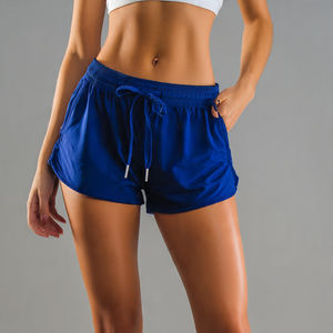 Shorts de sport pour femmes à séchage rapide, taille haute avec cordon de serrage, légers, décontractés, pour le jogging - Product Image 2