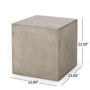 Light Grey <b>Outdoor</b> MGO <b>Side</b> <b>Table</b> - Product Image 4