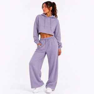 Conjunto de Ropa de Dos Piezas para Mujer, Corte Holgado, Top de Manga Larga y Pantalones Cómodos para un Estilo Casual - Product Image 1