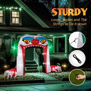 8.9 FT <b>Halloween</b> <b>Inflatable</b> Outdoor Decorations Scary Giant Clown Archway Built for the Spooky Season - Product Image 4
