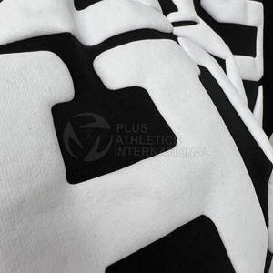 T-shirt à épaules tombantes en coton épais pour homme, T-shirt oversize avec appliqué brodé, T-shirt court - Product Image 4