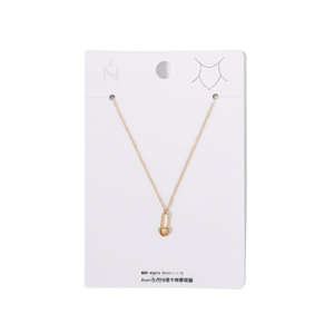 Collana con Ciondolo a Forma di Cuore Z Love Lock in Acciaio Inossidabile Dorato con Zirconia Cubica Minimalista Unisex per Uso Quotidiano - Product Image 2