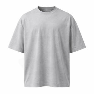 เสื้อยืดคอกลมแขนสั้นผ้าคอตตอนหนา 200gsm สีพื้นลำลองสำหรับผู้ชายไซส์ใหญ่ รับผลิตแบบ Private Label - Product Image 2