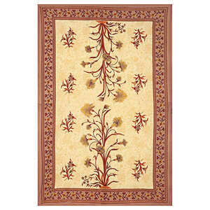 Ensemble de couvre-lit et de taies d'oreiller en coton doux à imprimé floral, taille King, pour usage domestique, imprimé Jaipuri, par Indian Consigners - Product Image 6