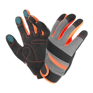 Guantes de Trabajo Mecánicos de Cuero Vacuno Granulado para Protección Industrial, Transpirables, con Respaldo Laminado de Spandex - Product Image 1