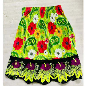 Faldas Casuales de Algodón de Alta Calidad para Mujer, Diseño Pohnpei, Transpirables, con Estampado de la Isla de Guam, Corte en A, Bordado Completo Micronésico - Product Image 2