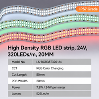Bande lumineuse led Double brut smd 3838, rouge, bleu, vert, rvb, silicone, étanche IP67